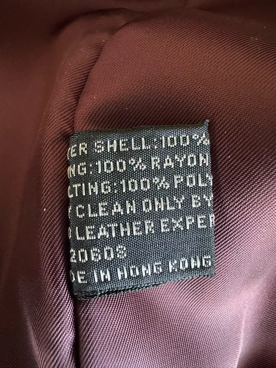 Vintage 1980s Buttery Soft Leather Coat | Funnel Neck | Burgundy - Picture 11 of 12